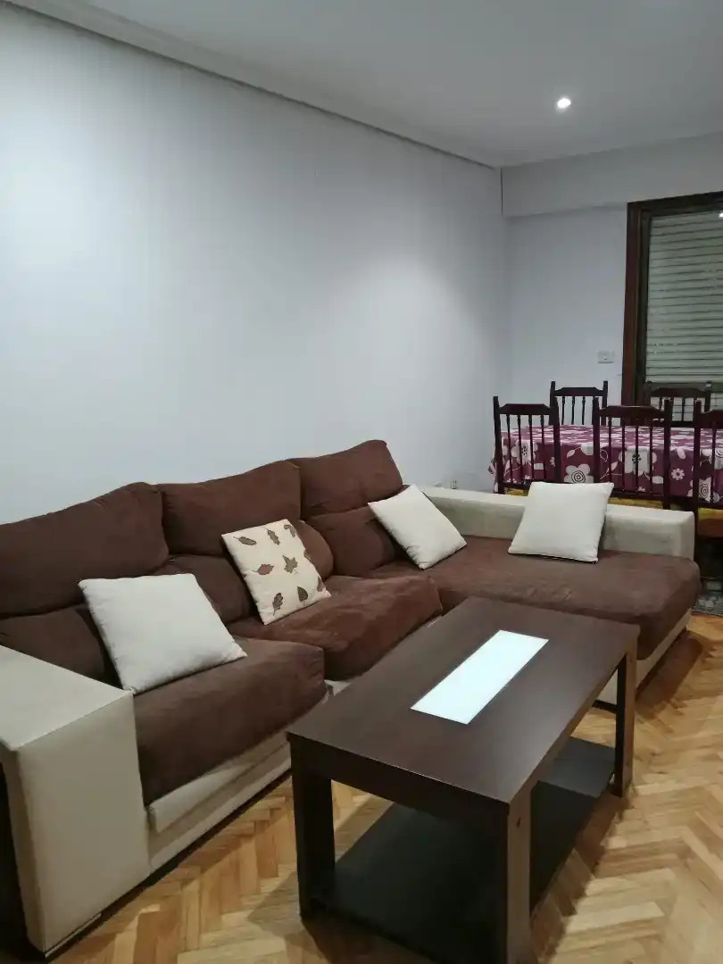 Living room of Flat for rent in Vigo   with Parquet flooring, Furnished and Balcony
