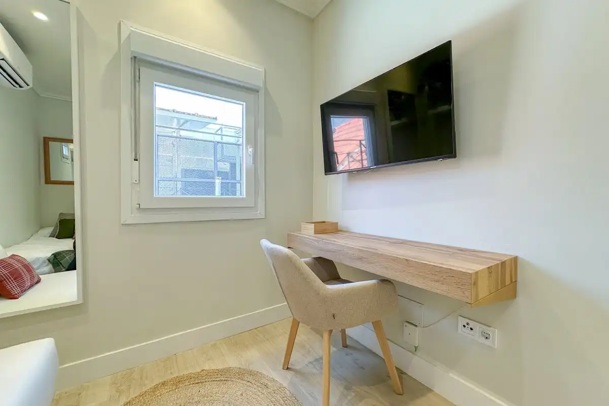 Sala de estar de Ático de alquiler en Madrid con Aire acondicionado, Calefacción y Terraza