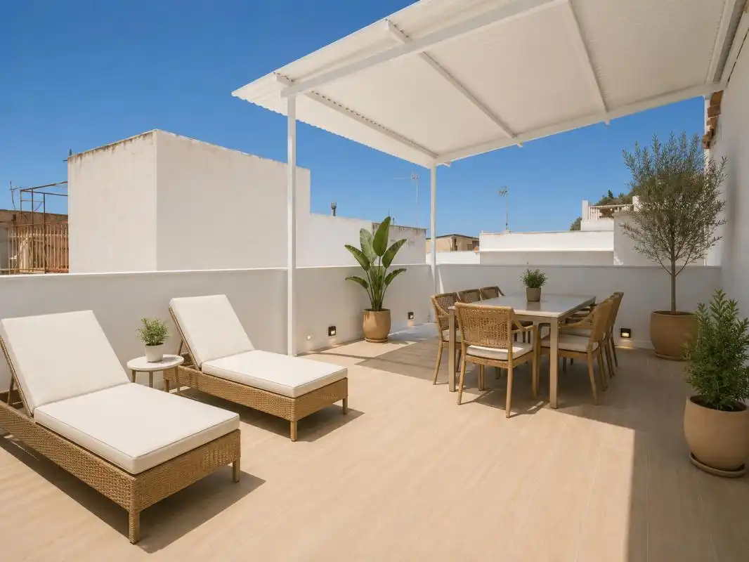 Terraza de Casa adosada en venta en Alhaurín El Grande con Aire acondicionado, Calefacción y Jardín privado