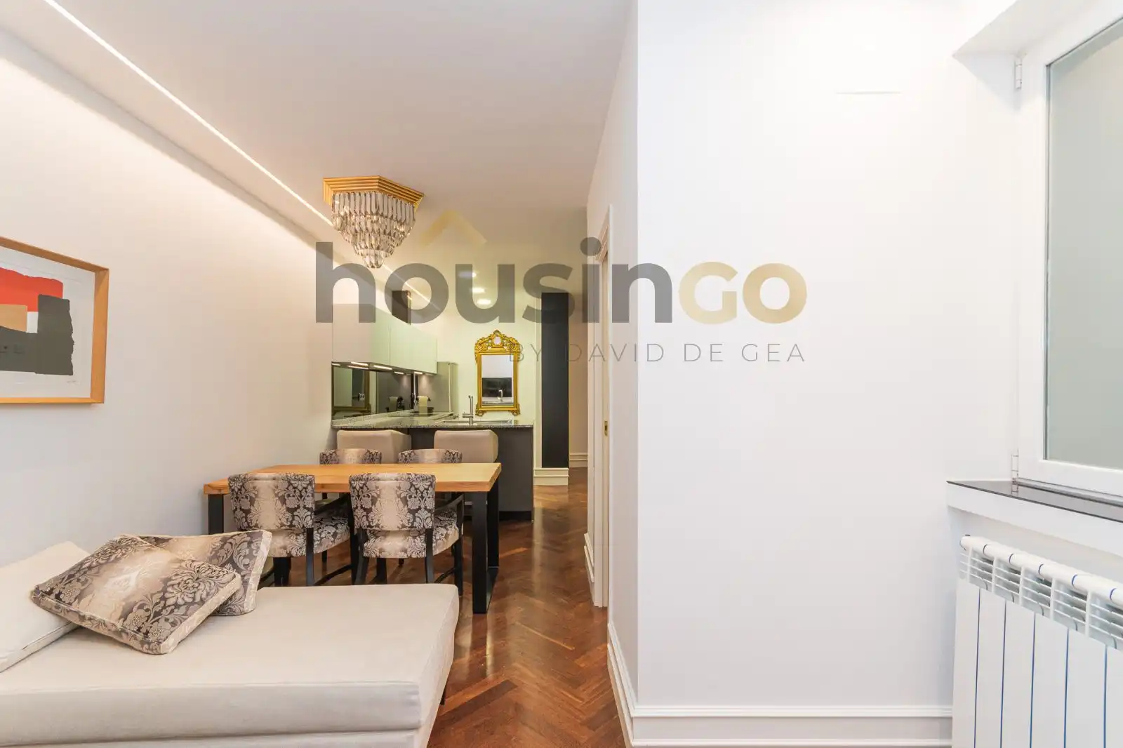 Wohnzimmer von Wohnung zur Miete in Madrid mit Heizung und Möbliert