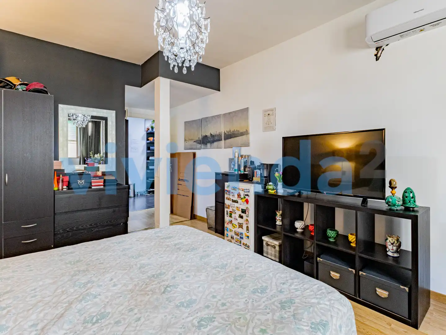 Bedroom of Flat for sale in Madrid  with Air Conditioner, Heating and Balcony