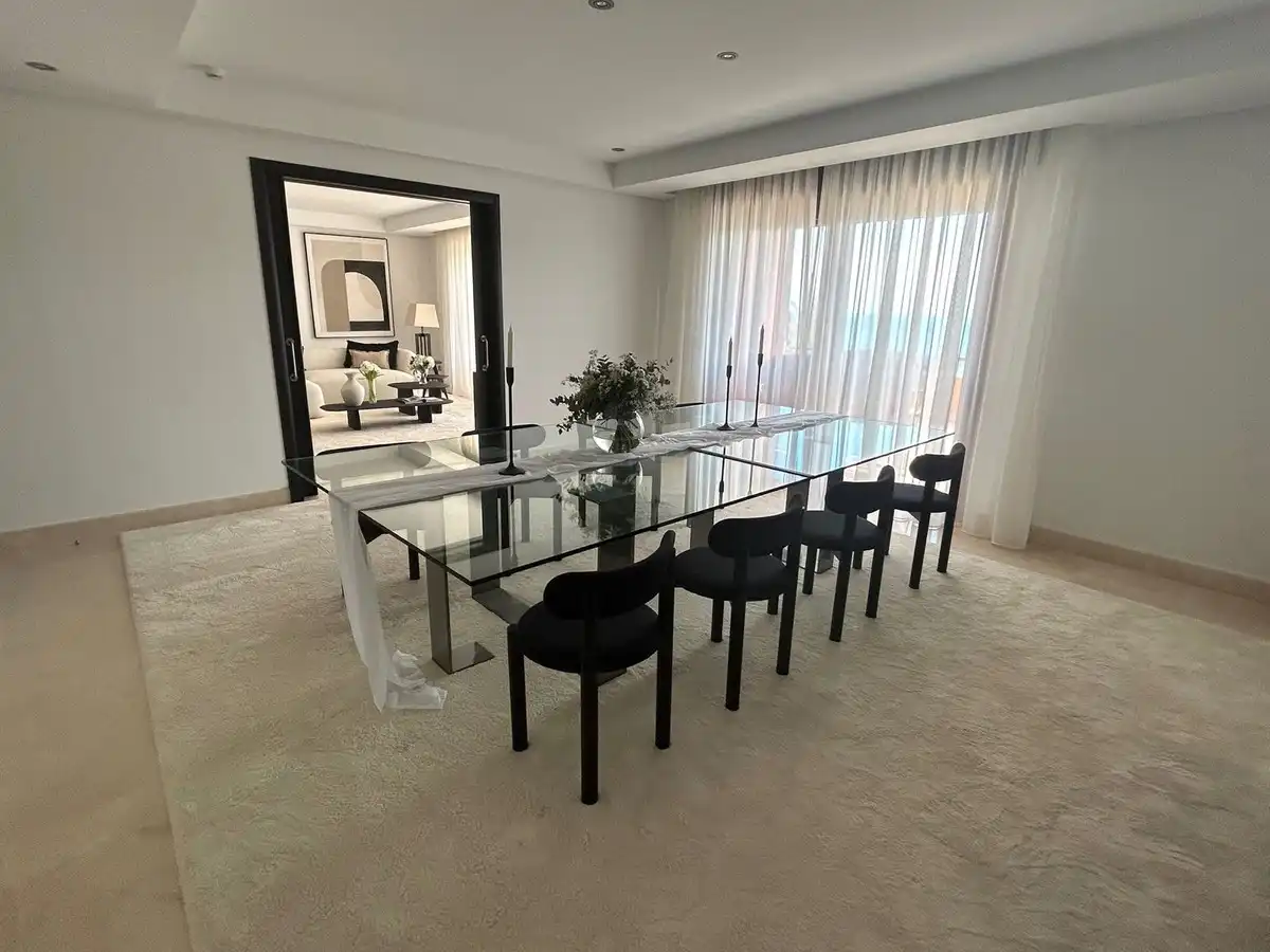 Dining room of Duplexes for rent in Marbella  with Air Conditioner, Terrace and Furnished