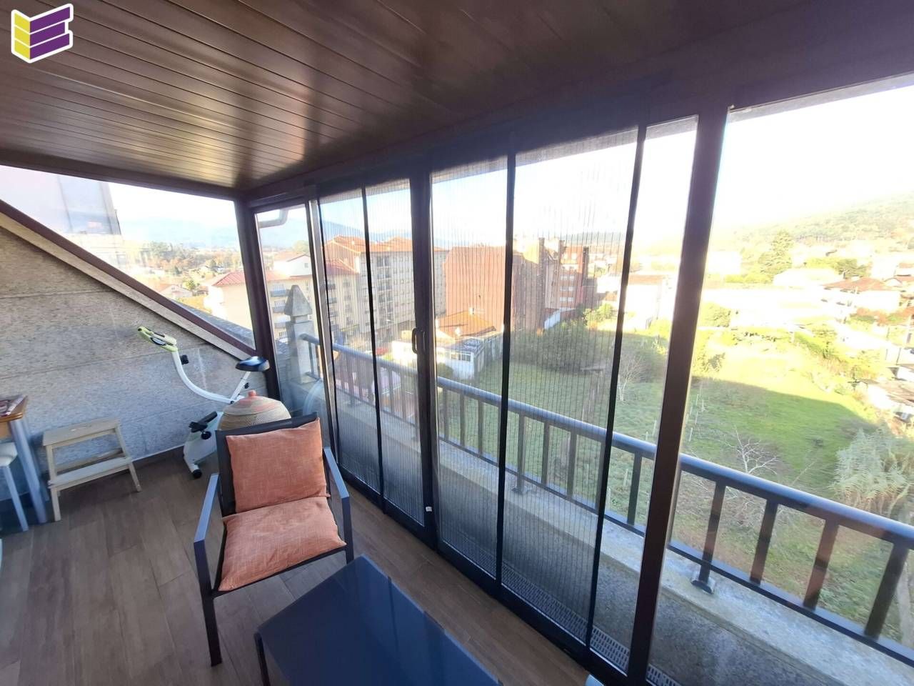 Terrasse von Dachboden zum verkauf in Ponteareas mit Heizung, Parkett und Terrasse