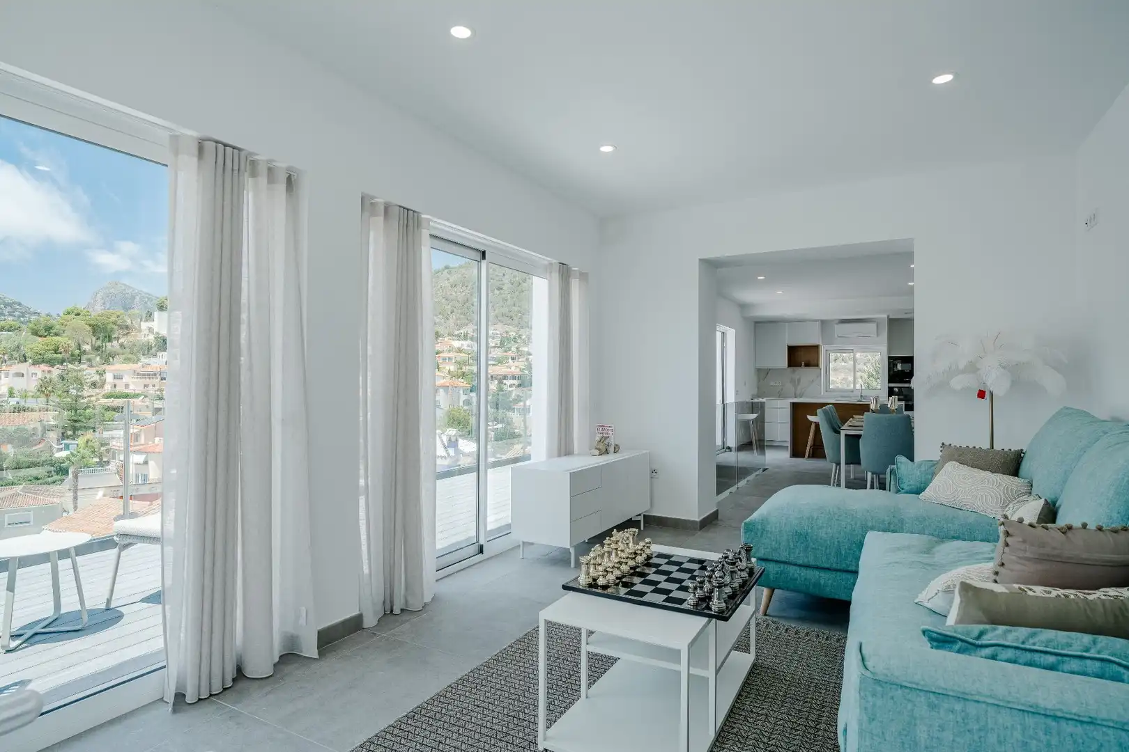 Sala de estar de Casa o chalet en venta en Calpe / Calp con Aire acondicionado, Jardín privado y Terraza