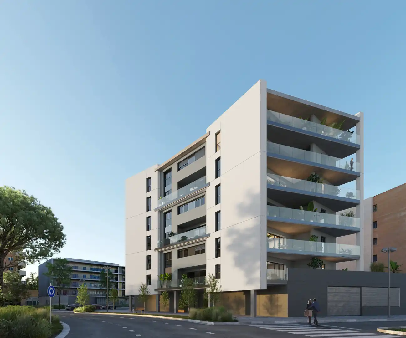 Neubau-Wohnung mit Terrasse zum Verkauf in Plaça Països Catalans 9, imagen 4