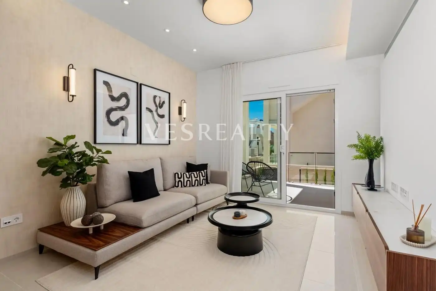 Sala d'estar de Apartament en venda en Rojales amb Jardí privat, Traster i Piscina comunitària
