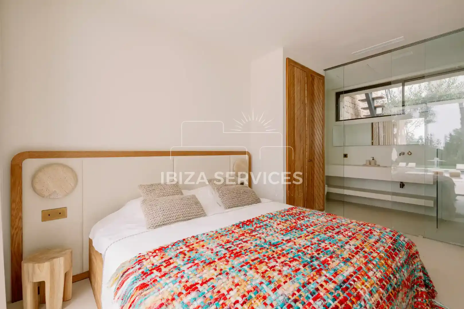 Schlafzimmer von Haus oder Chalet zum Verkauf in Santa Eulària des Riu mit Klimaanlage und Schwimmbad