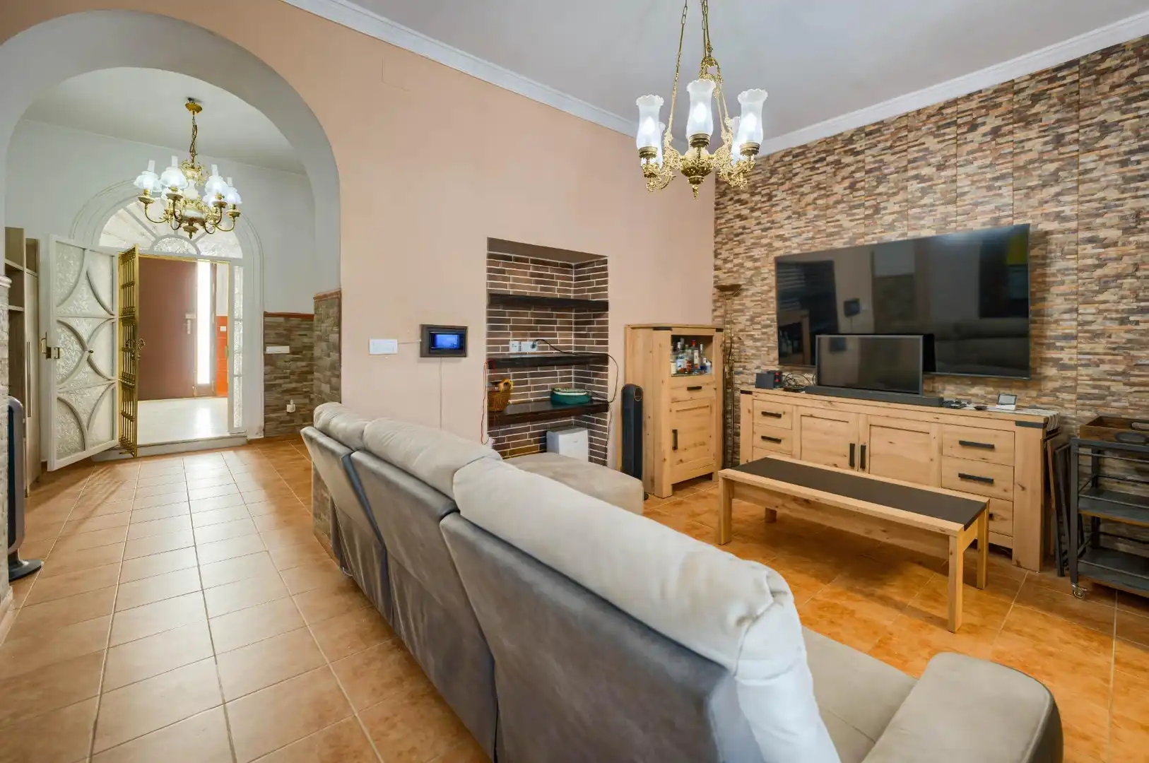 Sala d'estar de Casa o xalet en venda en Carrión de los Céspedes