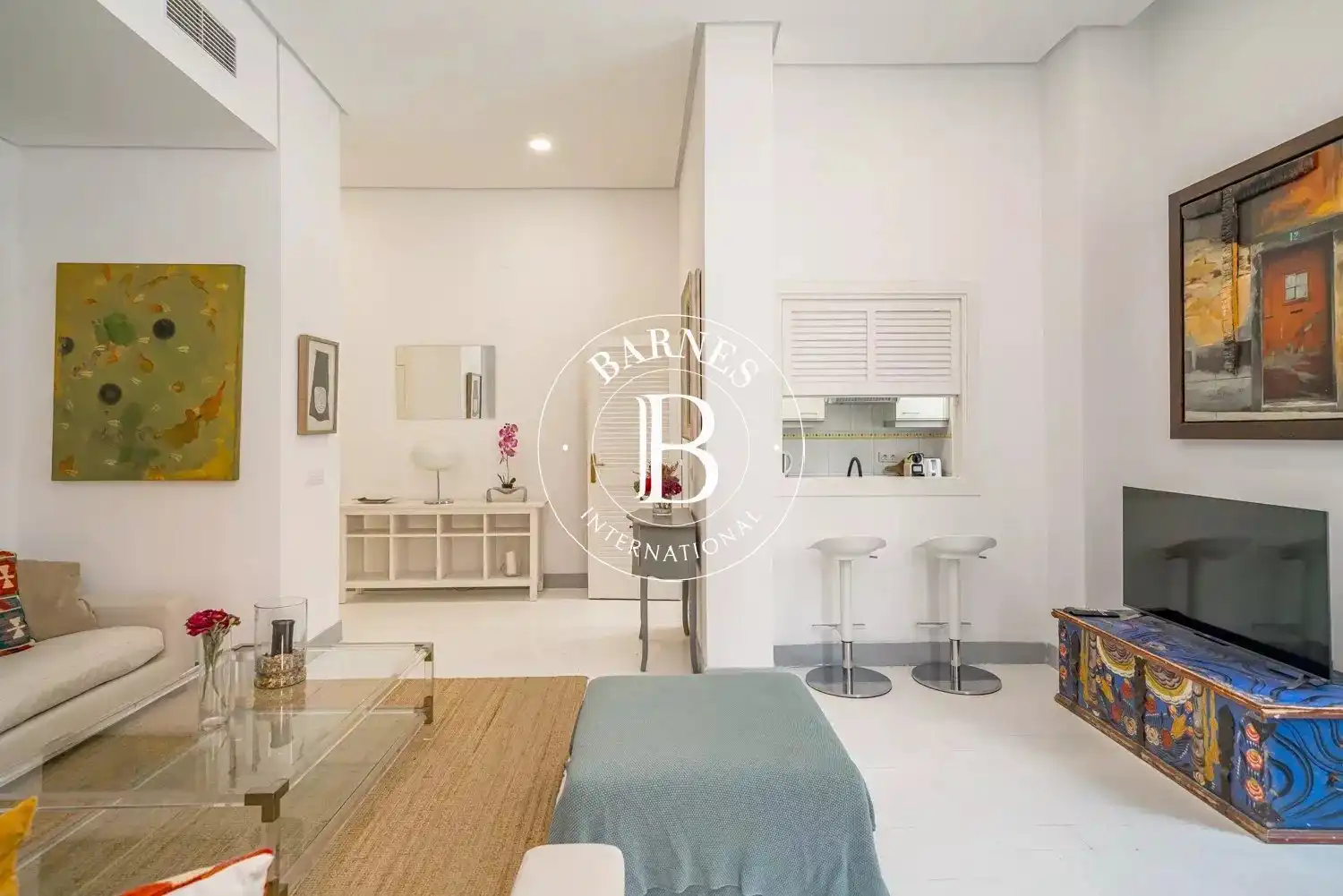 Sala de estar de Piso de alquiler en Madrid con Aire acondicionado, Calefacción y Amueblado
