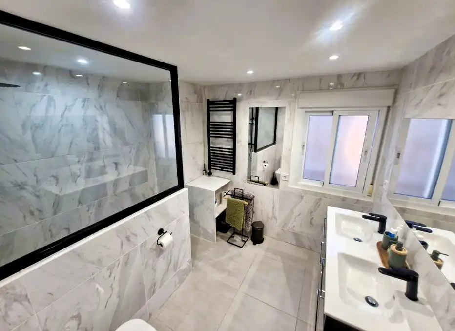 Baño de Casa o chalet en venta en Mijas con Aire acondicionado, Jardín privado y Terraza