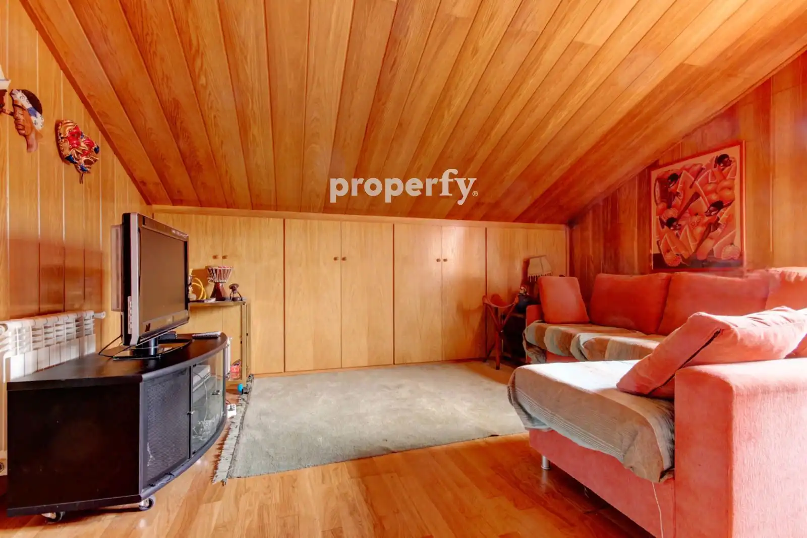 Sala de estar de Casa o chalet en venta en Viladrau con Calefacción, Jardín privado y Piscina