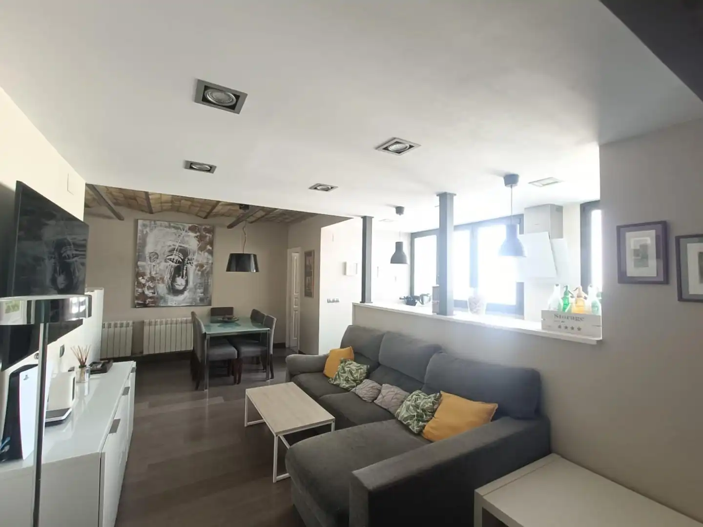 Sala de estar de Ático en venta en Barcelona con Aire acondicionado, Calefacción y Terraza