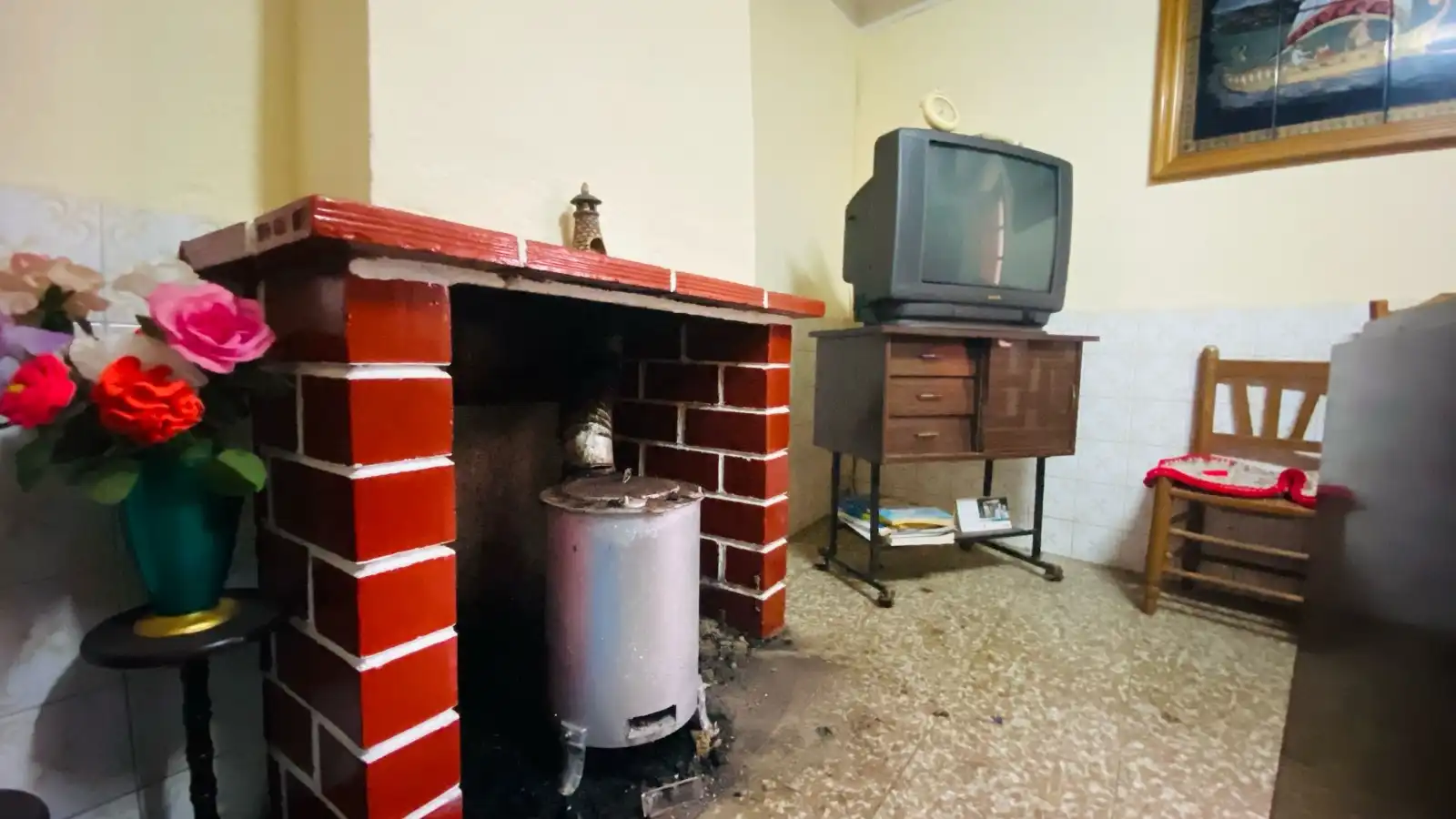 Küche von Einfamilien-Reihenhaus zum Verkauf in Portell de Morella mit Abstellraum, Möbliert und Balkon
