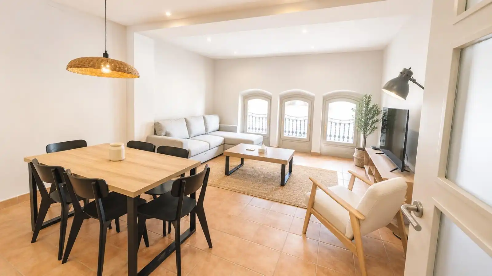 Living room of Apartments for rent in Tossa de Mar  with Air Conditioner, Heating and Parquet flooring