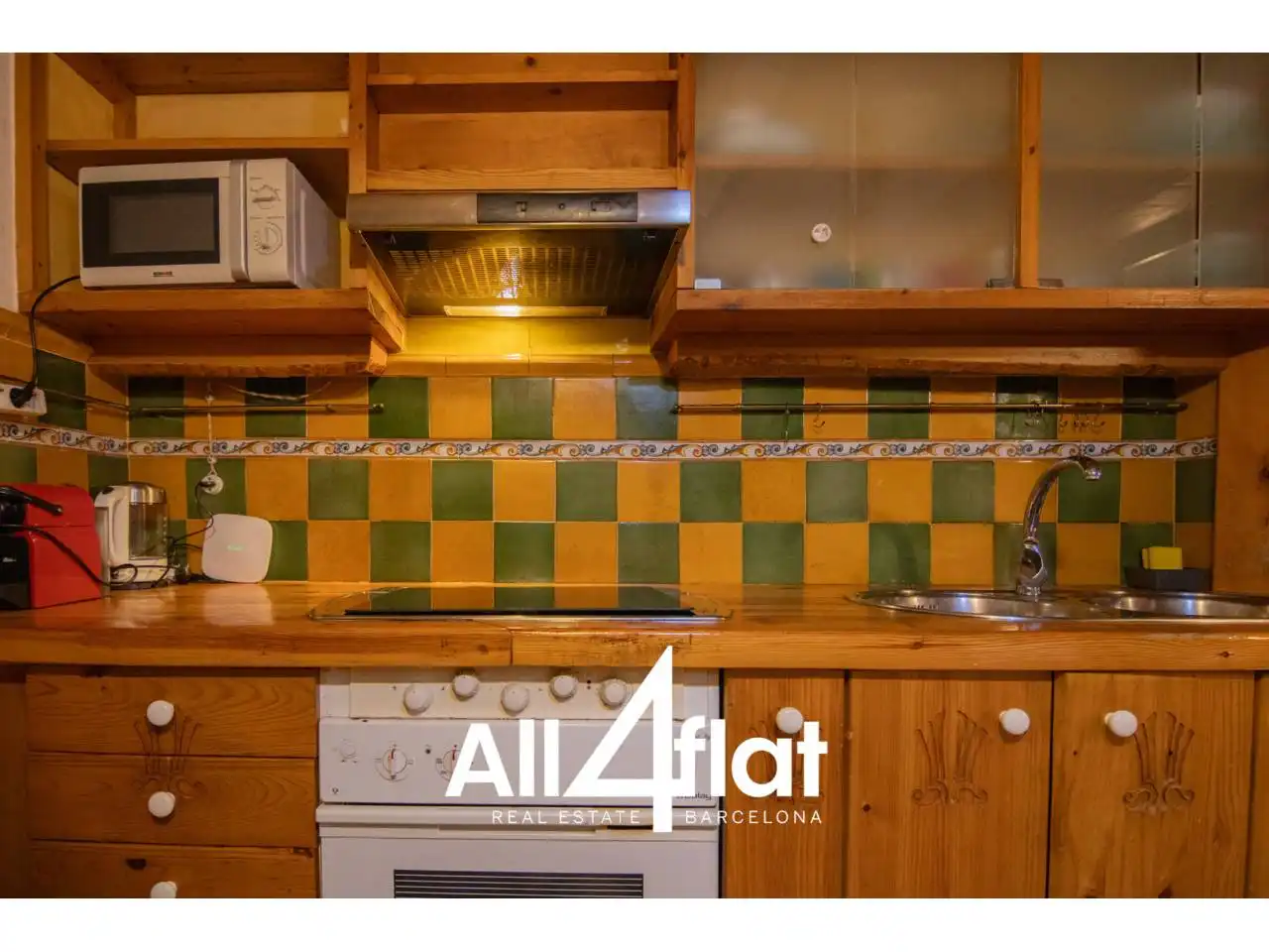 Cocina de Piso en venta en Barcelona con Aire acondicionado, Parquet y Terraza