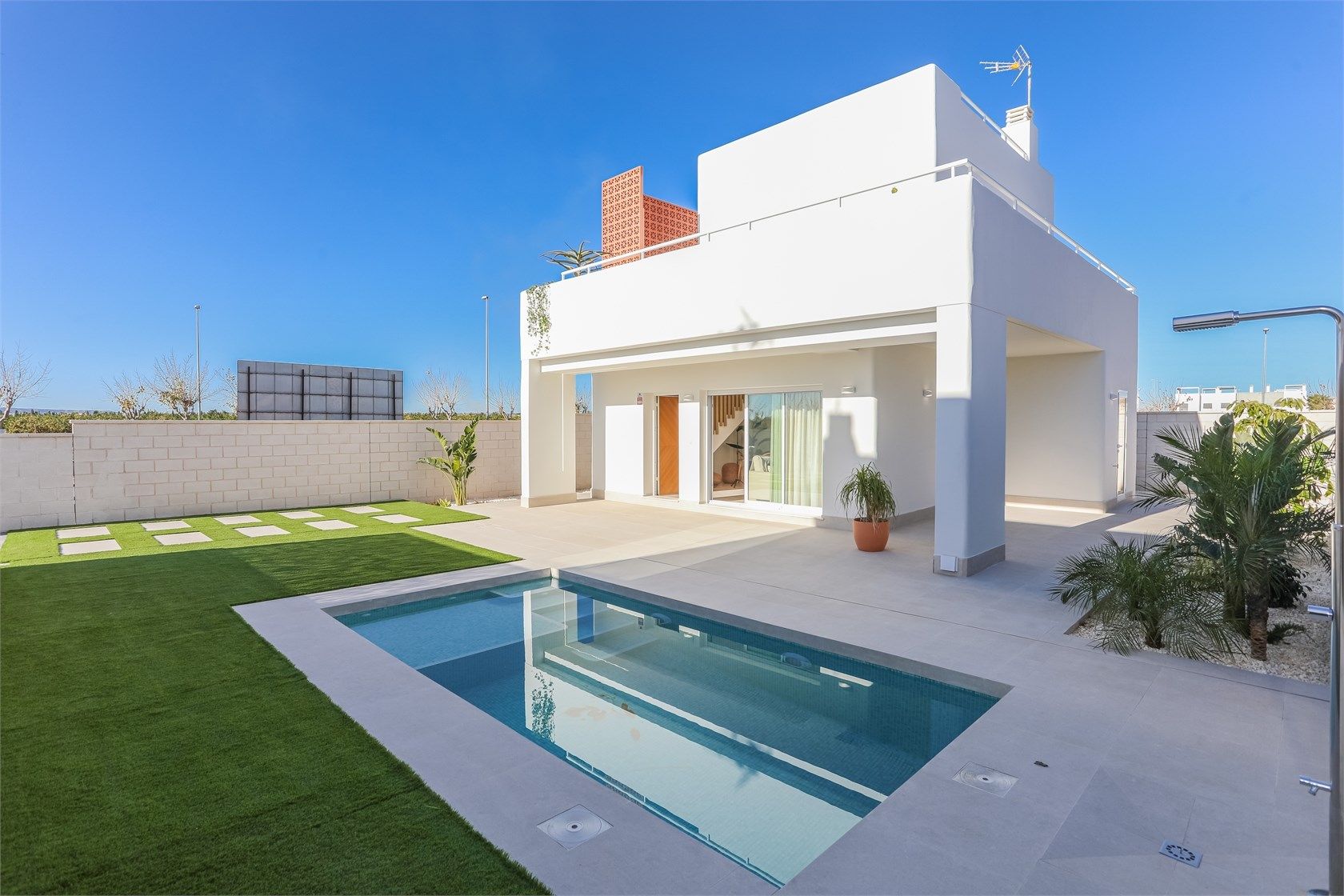 Swimming pool of Country house for sale in Pilar de la Horadada  with Air Conditioner, Heating and Terrace