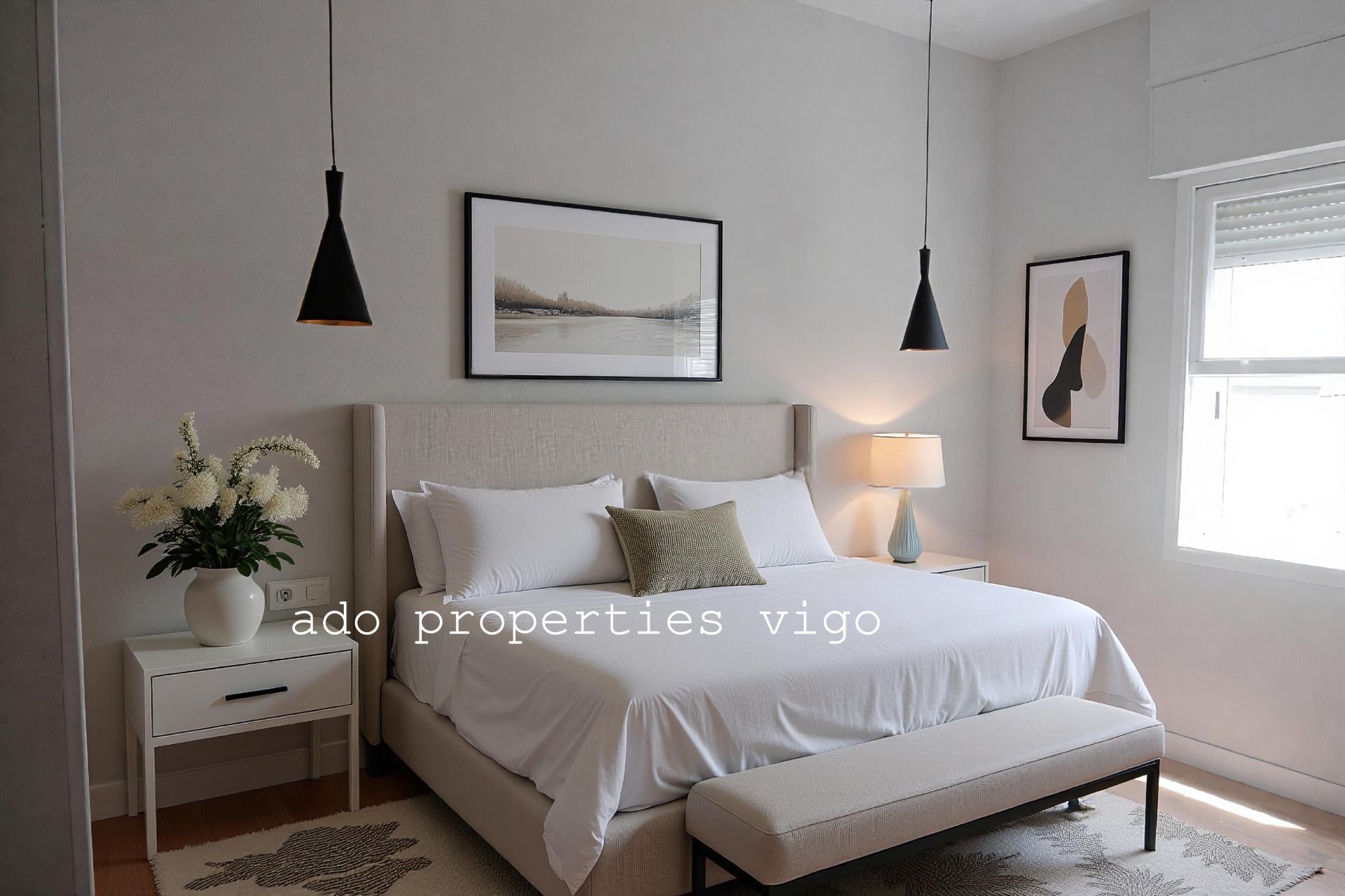 Bedroom of Flat for rent in Vigo   with Heating, Oven and Washing machine