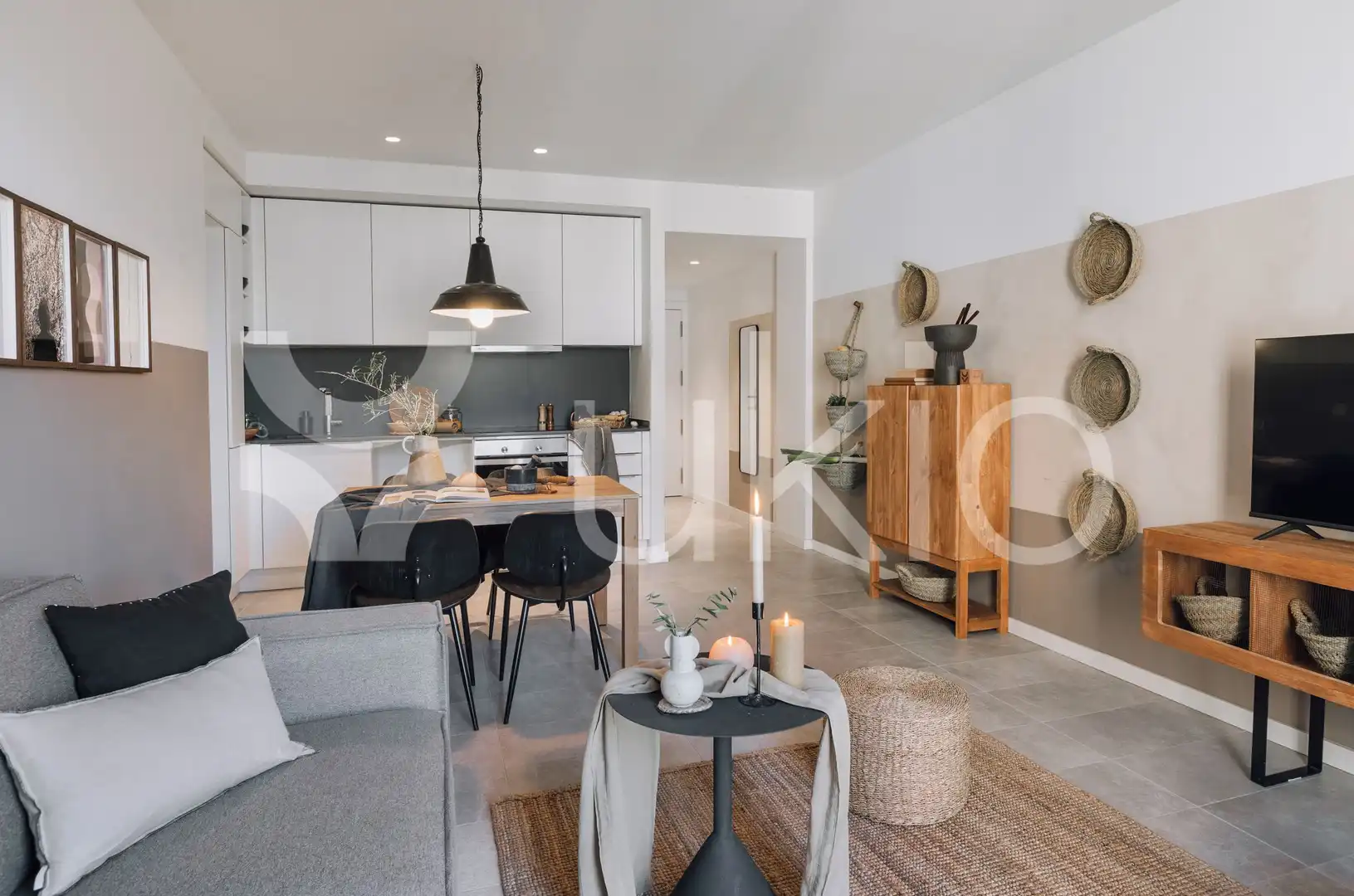 Sala de estar de Apartamento de alquiler en Barcelona con Aire acondicionado, Amueblado y Horno