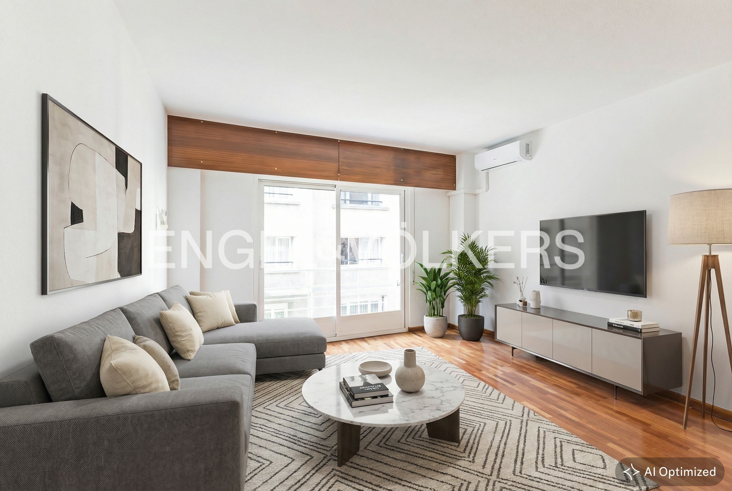 Sala d'estar de Apartament de lloguer en  Madrid Capital amb Aire condicionat, Calefacció i Parquet