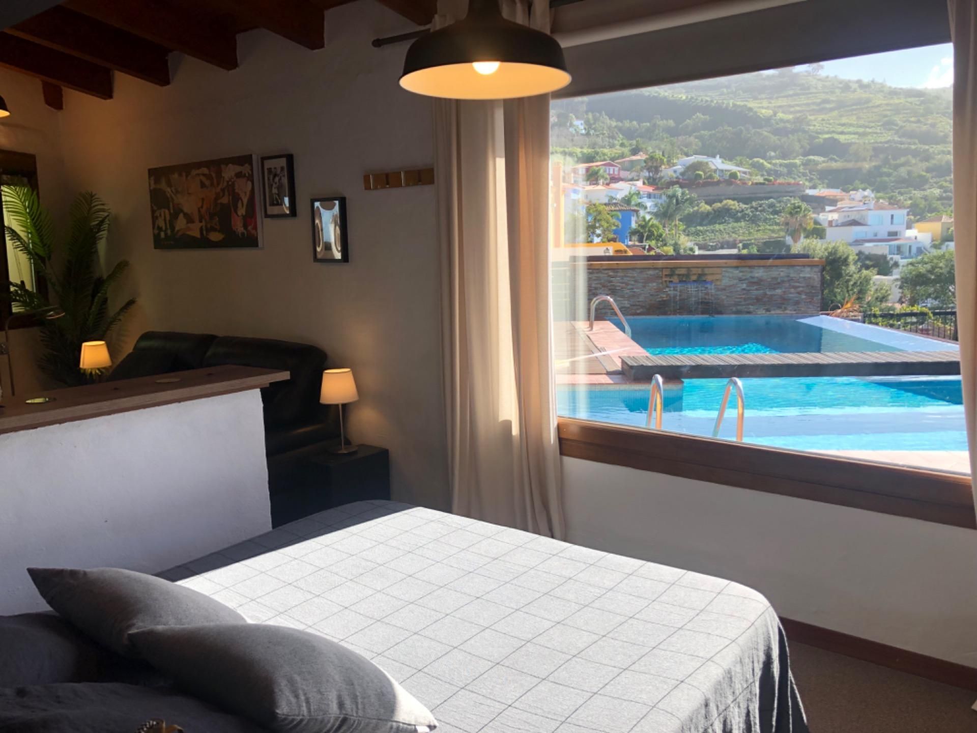 Bedroom of Apartment to rent in El Sauzal  with Private garden, Terrace and Swimming Pool