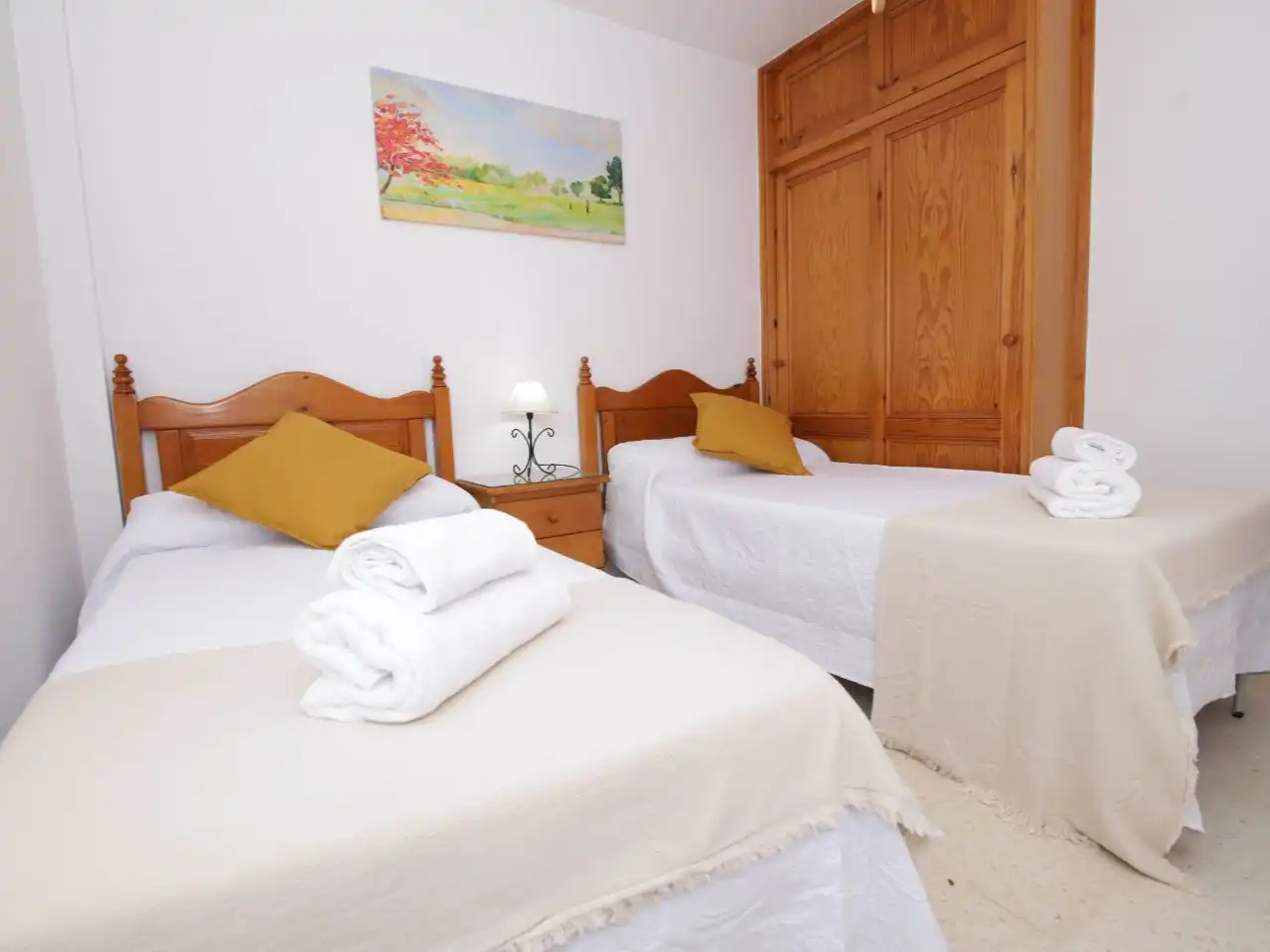 Schlafzimmer von Wohnung zur Miete in Rincón de la Victoria mit Klimaanlage, Terrasse und Balkon