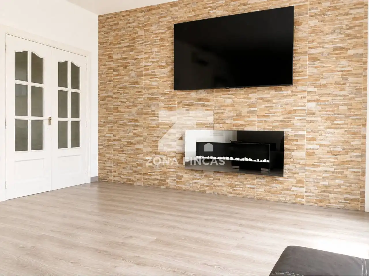 Living room of Flat for sale in Badalona  with Heating, Parquet flooring and Terrace
