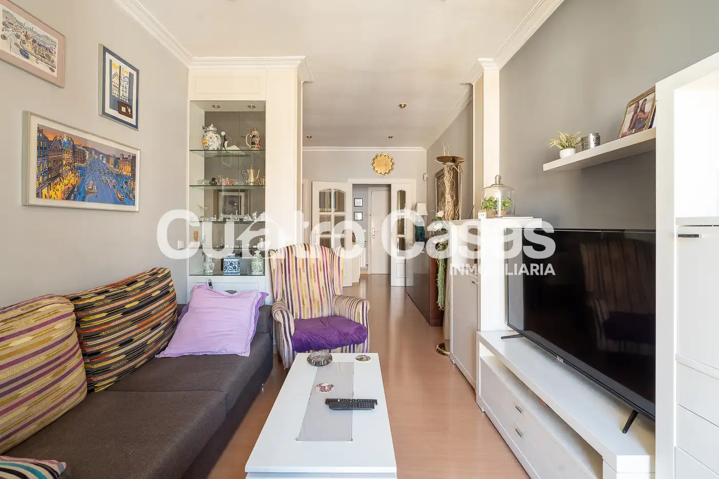 Sala de estar de Piso en venta en Barcelona con Aire acondicionado, Calefacción y Parquet