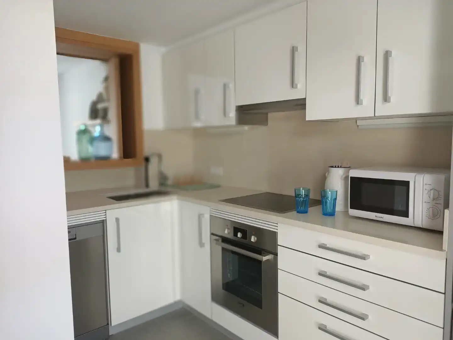 Cocina de Piso de alquiler en Mojácar con Aire acondicionado, Terraza y Piscina