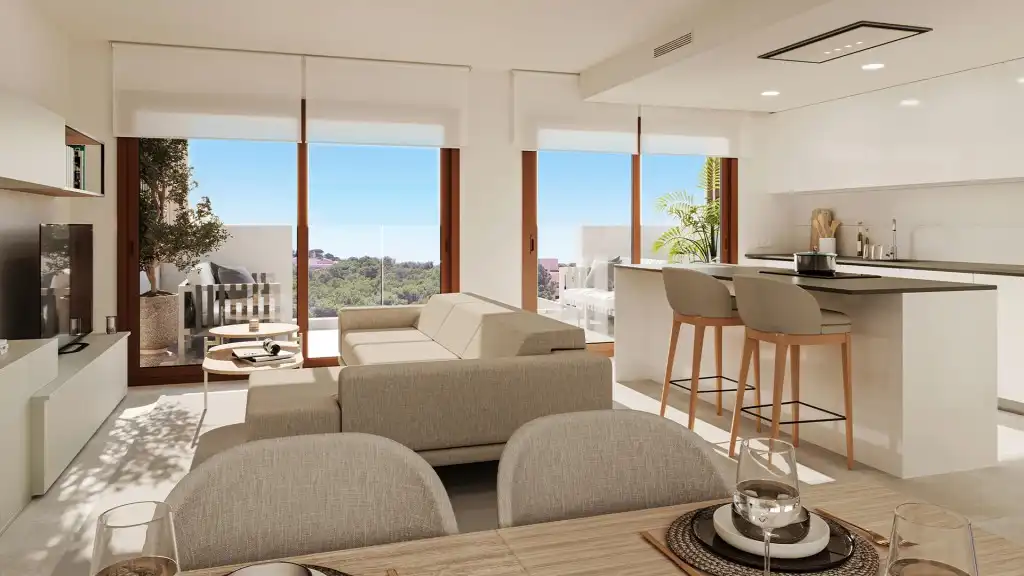 Sala d'estar de Apartament en venda en Capdepera amb Aire condicionat, Calefacció i Terrassa