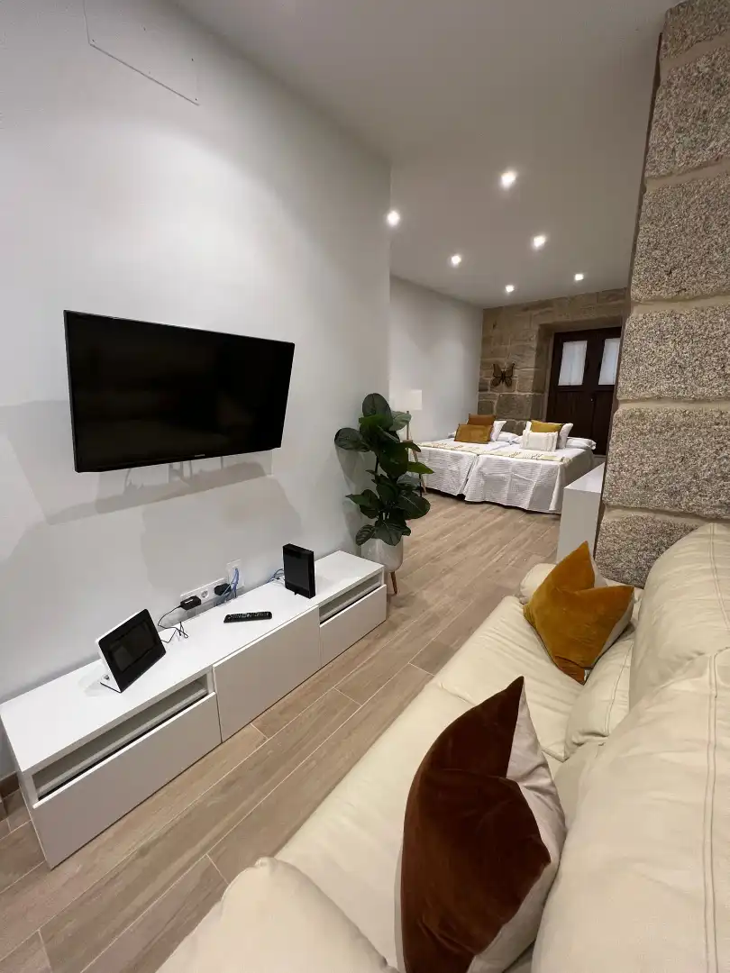 Sala de estar de Apartamento de alquiler en Cangas  con Calefacción, Amueblado y Horno