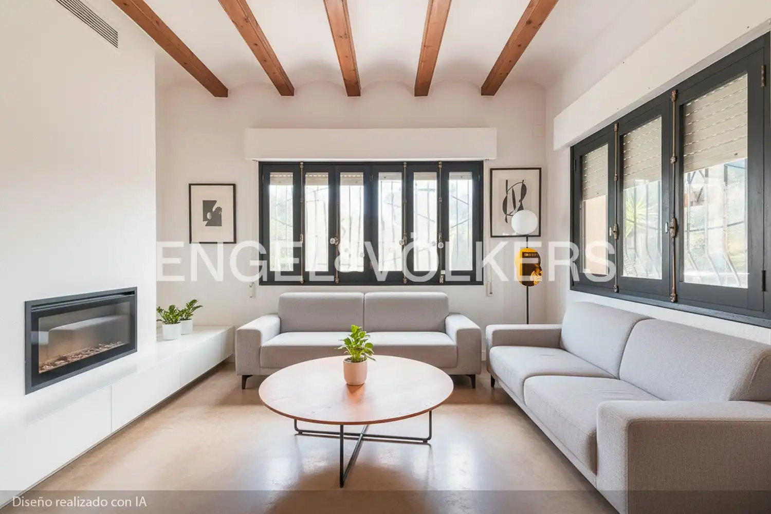 Sala de estar de Casa o chalet en venta en La Font d'en Carròs con Aire acondicionado, Calefacción y Jardín privado