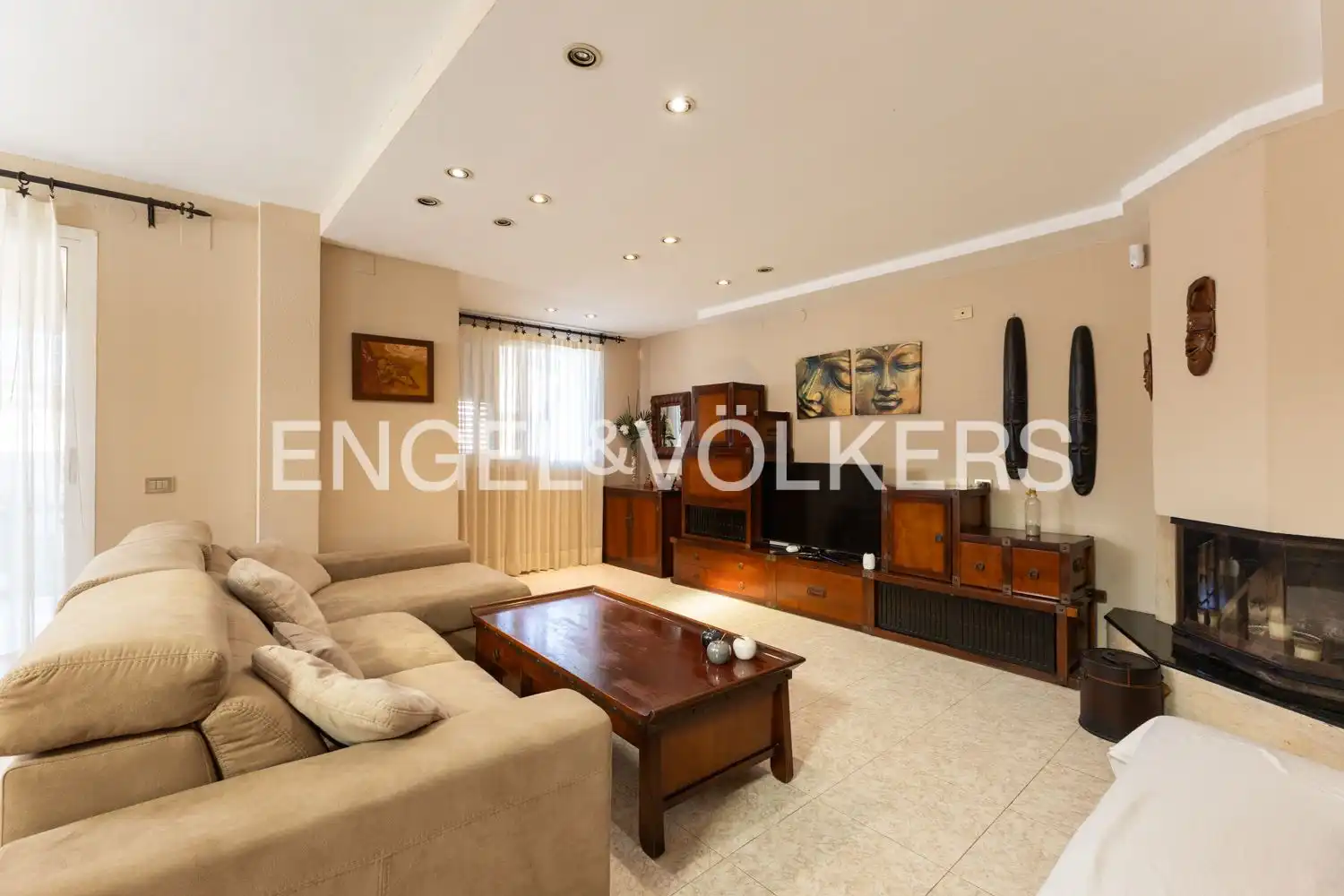 Sala de estar de Casa o chalet de alquiler en Benicasim / Benicàssim con Aire acondicionado, Calefacción y Jardín privado