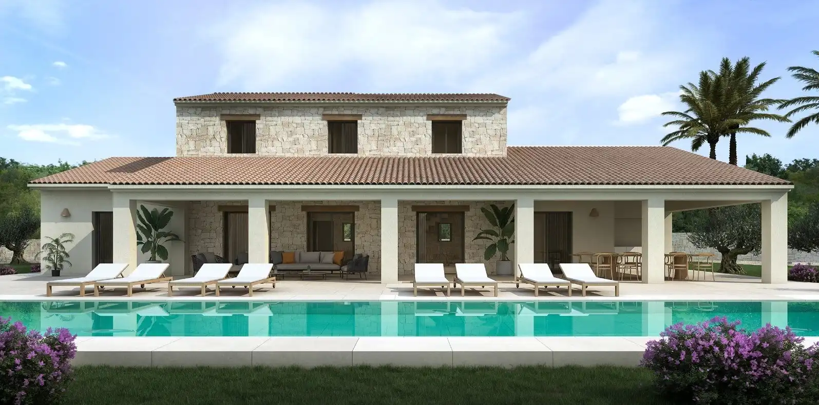 Piscina de Finca rústica en venta en Moraira con Aire acondicionado y Terraza