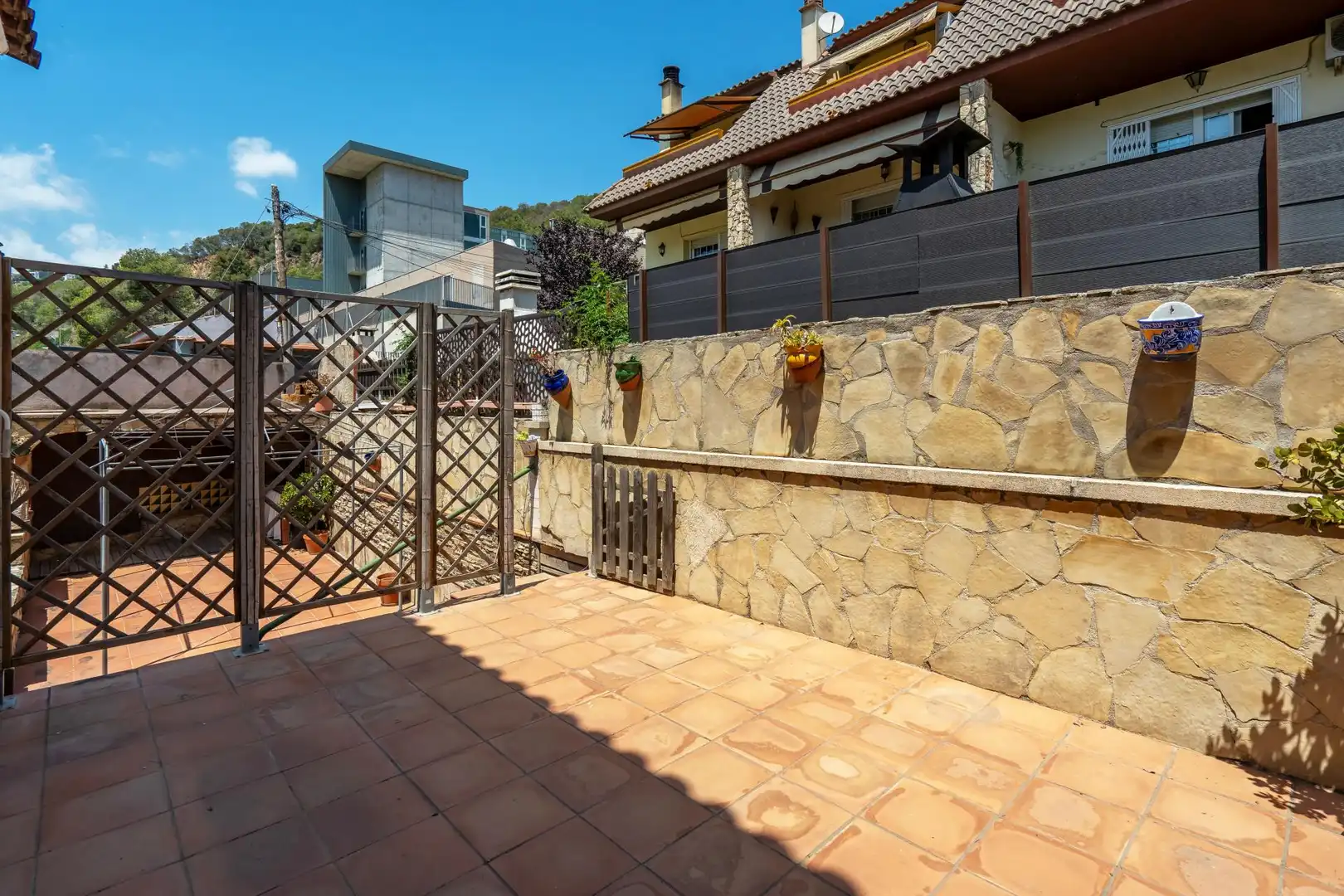 Terraza de Casa adosada en venta en La Palma de Cervelló con Calefacción, Jardín privado y Terraza