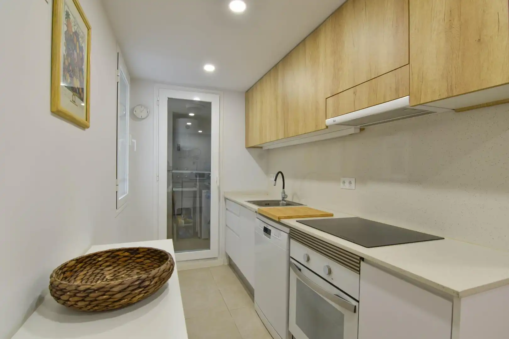 Cuina de Apartament de lloguer en El Puig de Santa Maria amb Calefacció, Jardí privat i Terrassa