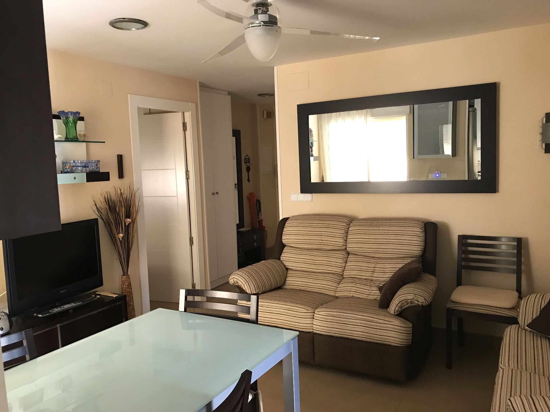Living room of Flat for sale in Cartagena  with Air Conditioner, Terrace and Furnished