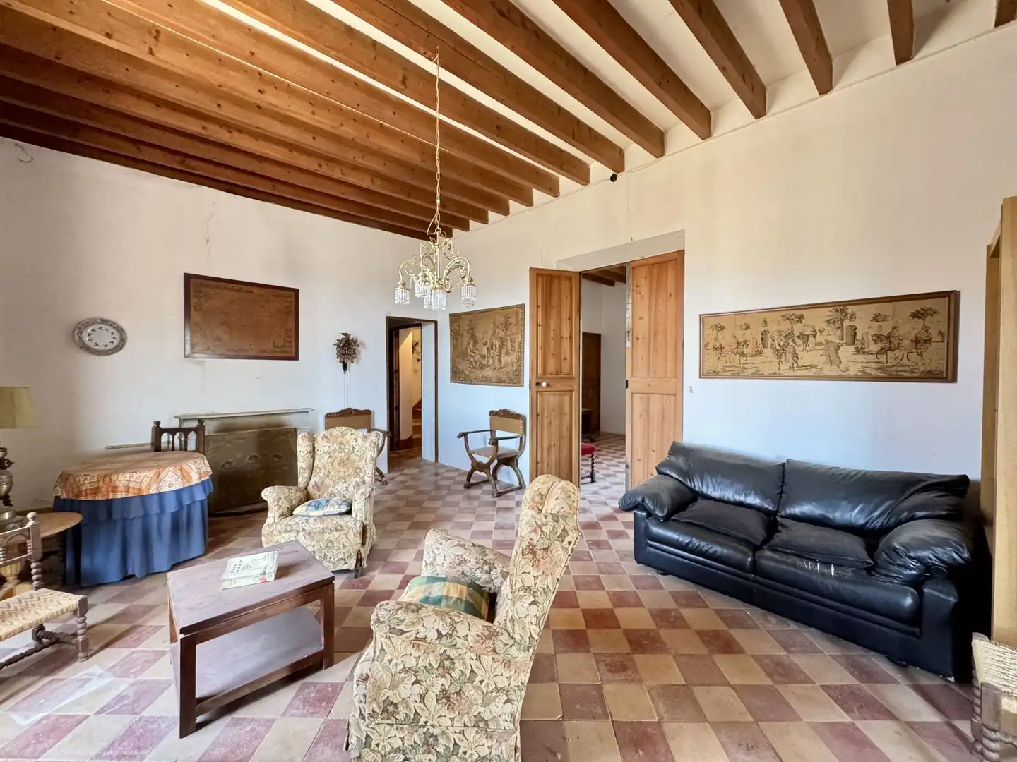 Sala de estar de Finca rústica en venta en Algaida con Jardín privado
