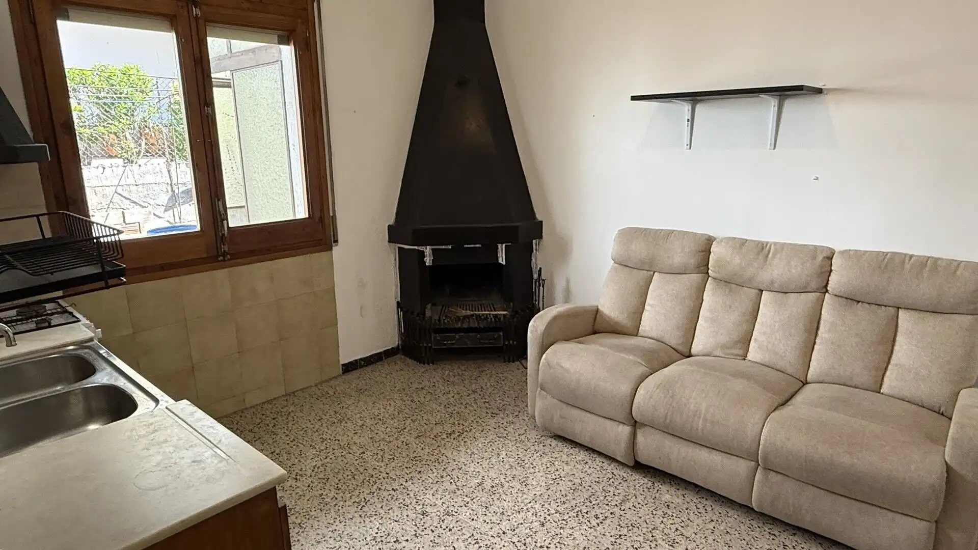 Sala de estar de Casa adosada en venta en Moià con Calefacción y Terraza