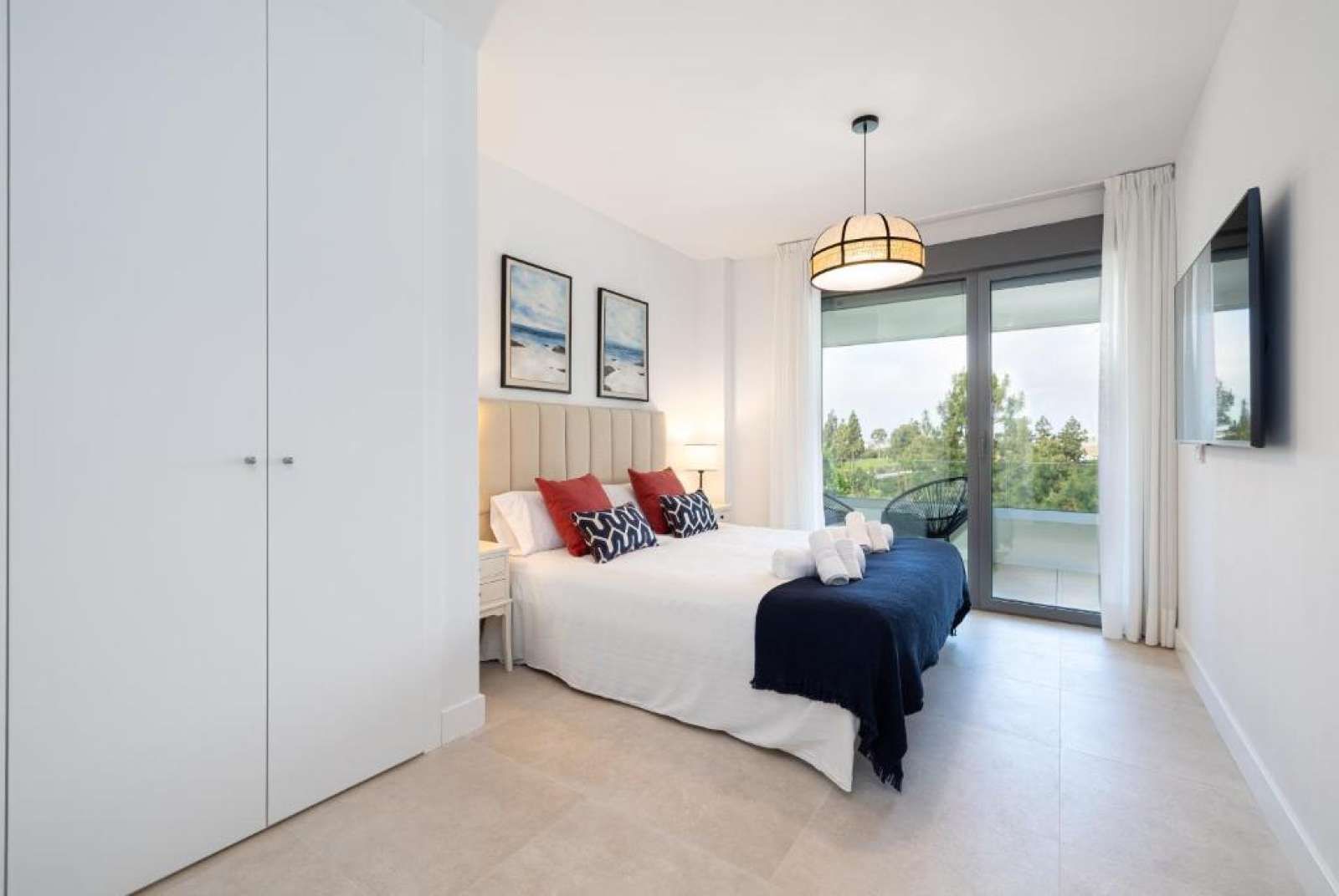 Dormitori de Apartament per a compartir en Mijas amb Aire condicionat, Terrassa i Moblat