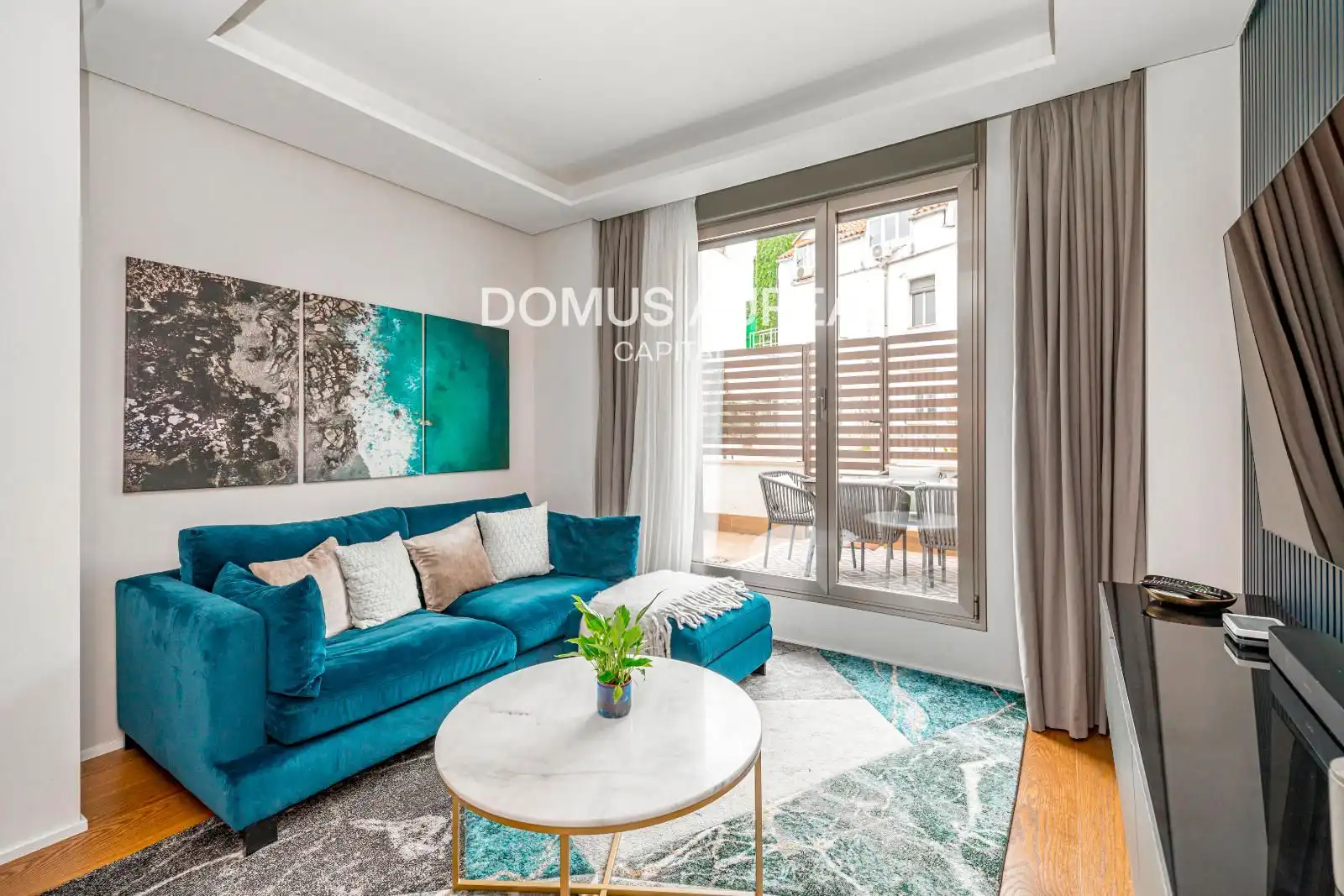 Wohnzimmer von Wohnung zum Verkauf in Madrid mit Klimaanlage, Heizung und Terrasse