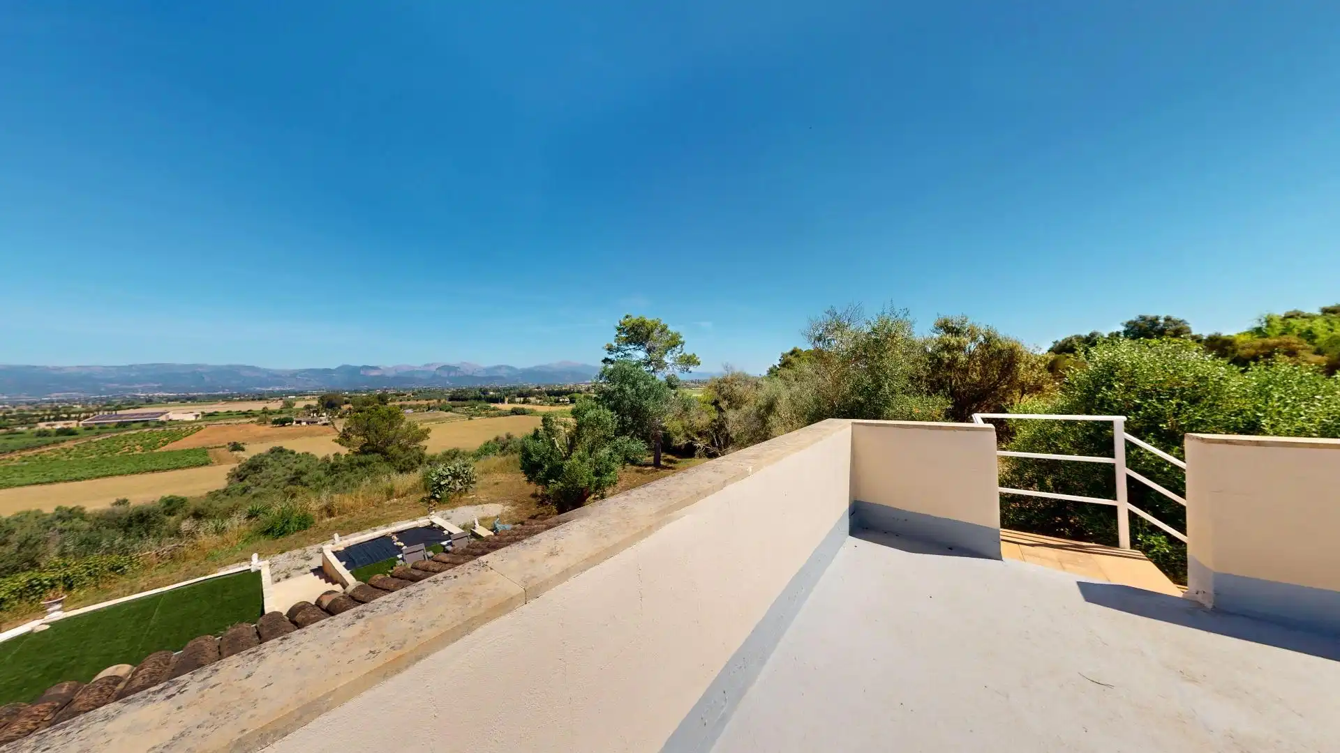 Terrassa de Finca rústica en venda en Sencelles amb Aire condicionat, Calefacció i Jardí privat