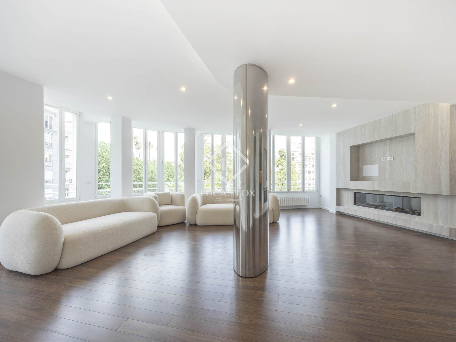 Living room of Flat for sale in  Valencia Capital  with Air Conditioner, Heating and Parquet flooring
