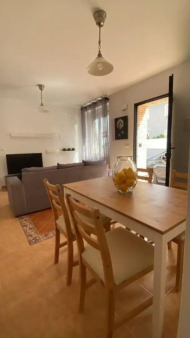 Sala d'estar de Dúplex de lloguer en San Javier amb Aire condicionat, Moblat i Forn