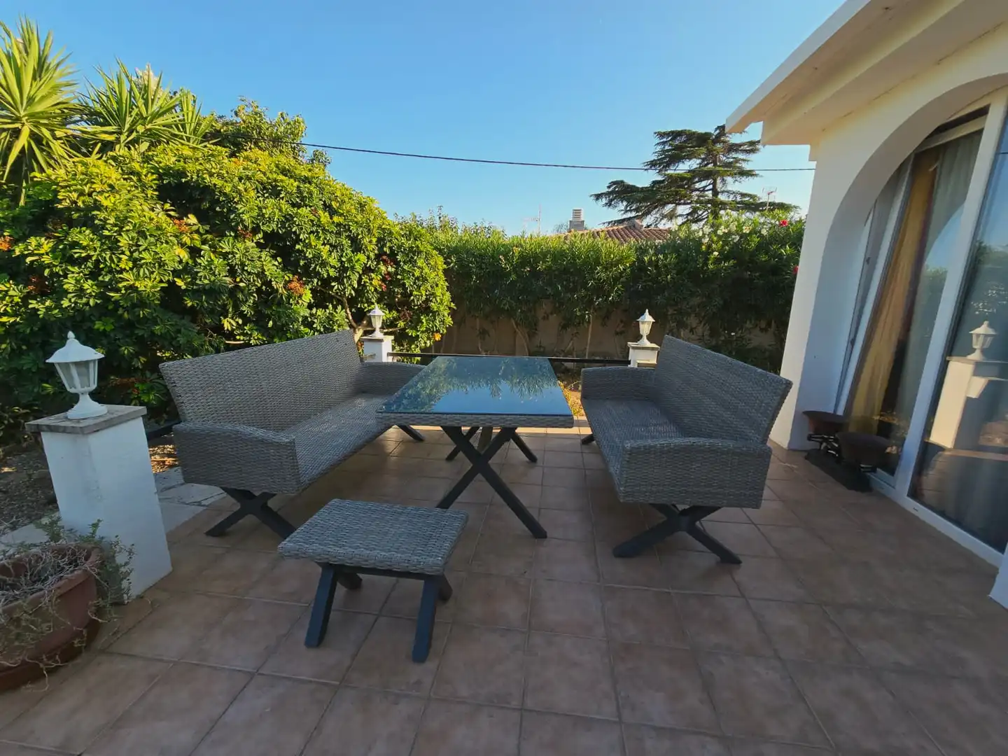 Terrassa de Casa o xalet en venda en Mont-roig del Camp amb Jardí privat, Traster i Piscina