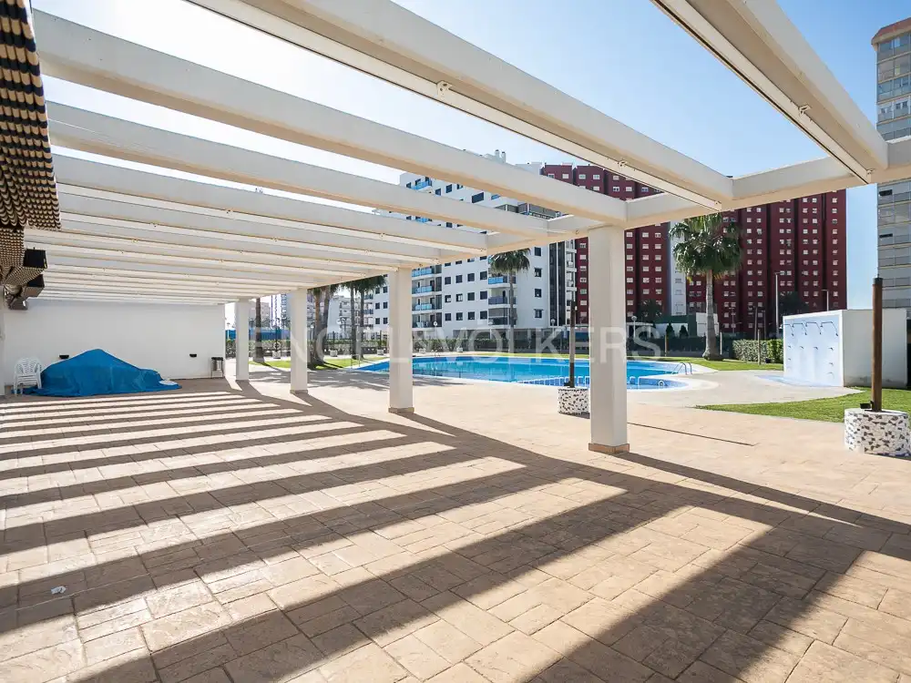 Terrace of Flat for rent in La Pobla de Farnals  with Air Conditioner, Heating and Private garden