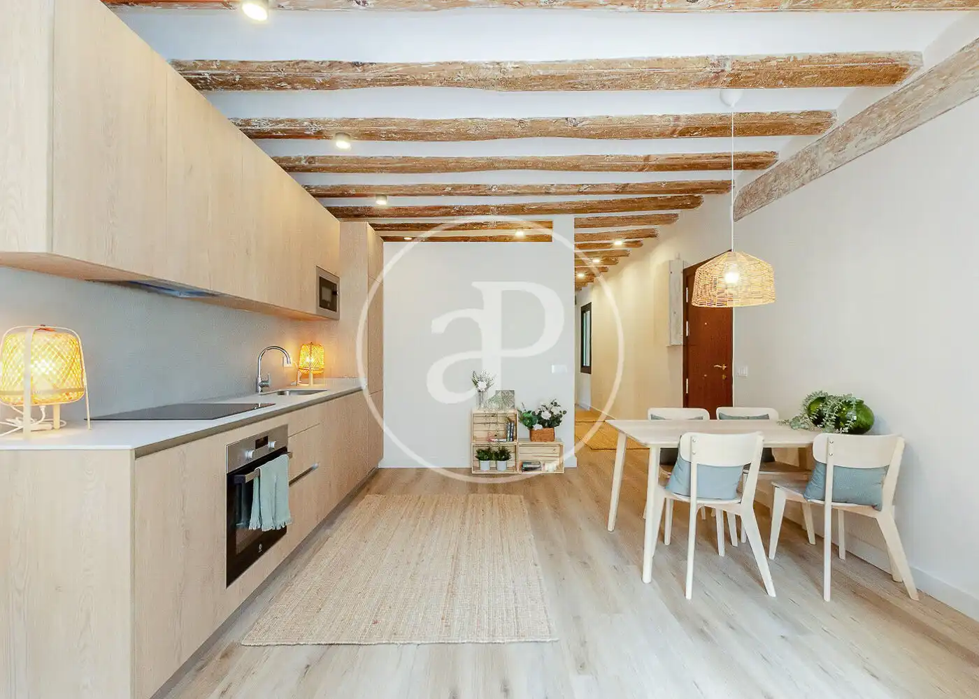 Küche von Wohnung zum Verkauf in Barcelona mit Heizung und Balkon