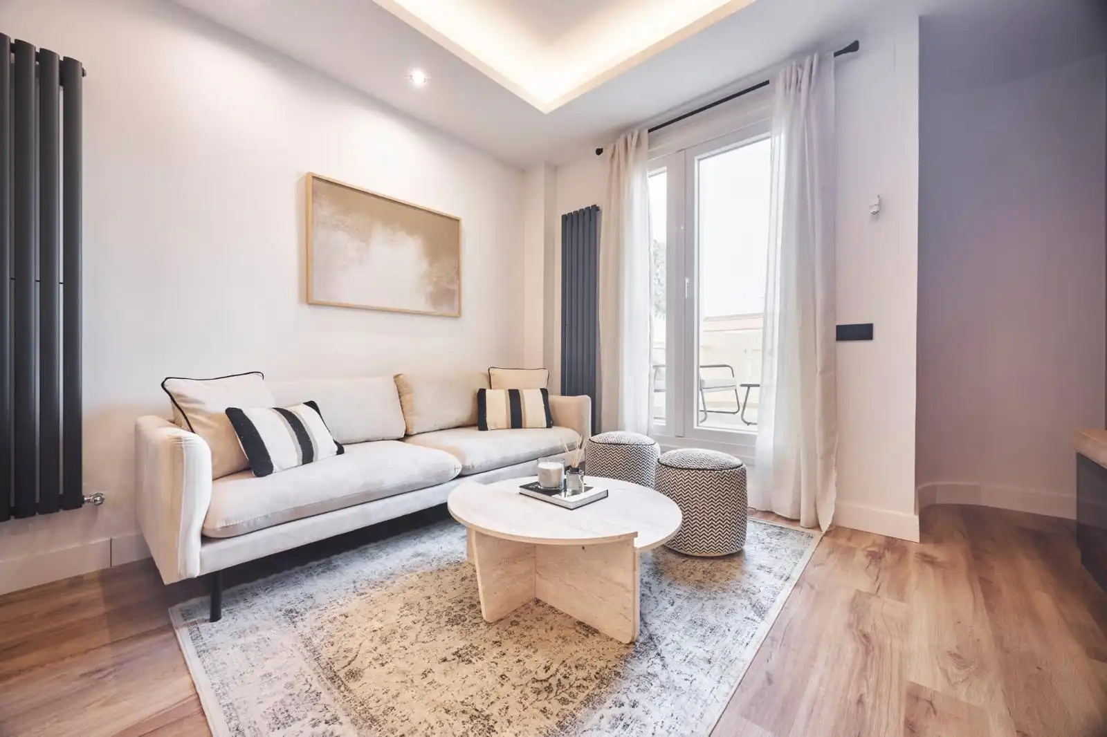 Wohnzimmer von Wohnung zum Verkauf in Madrid mit Klimaanlage, Heizung und Parkett