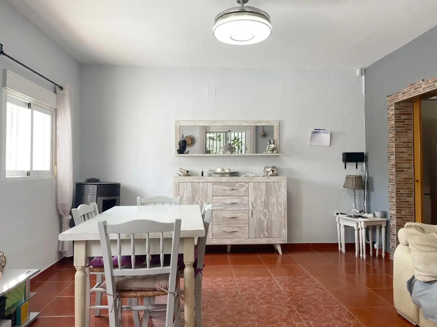 Menjador de Finca rústica en venda en Peñíscola / Peníscola amb Calefacció, Jardí privat i Terrassa