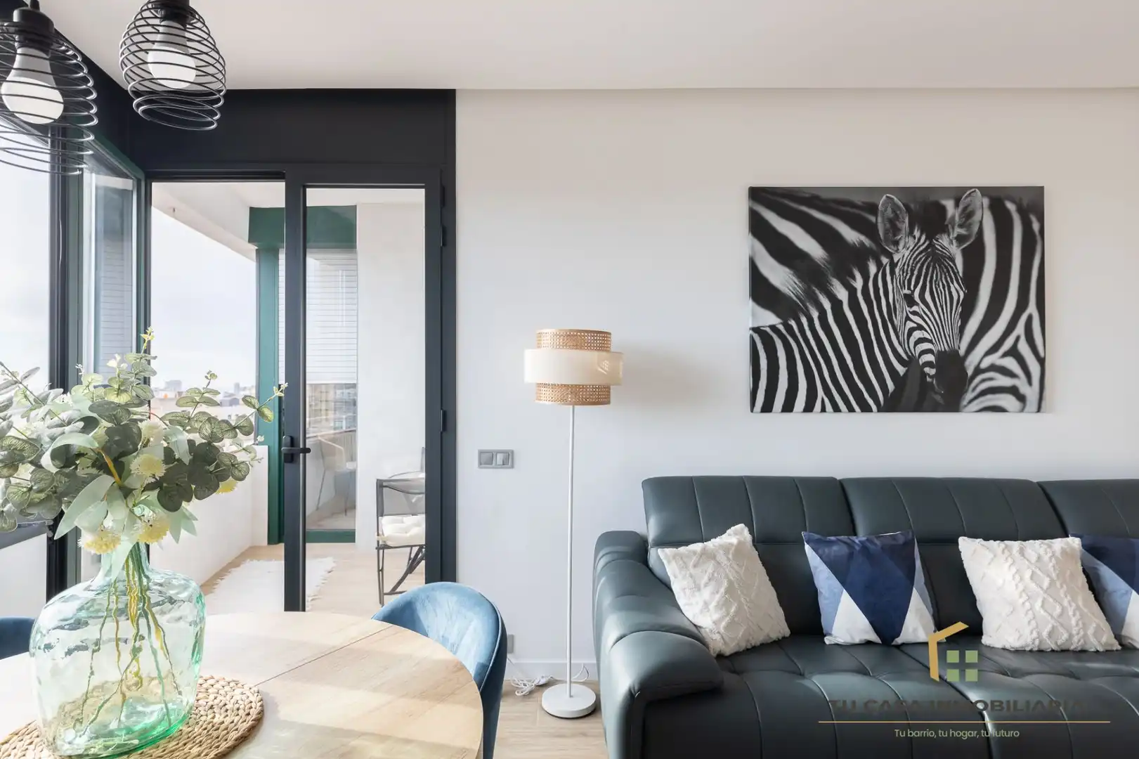 Wohnzimmer von Wohnung zum Verkauf in Badalona mit Klimaanlage und Heizung