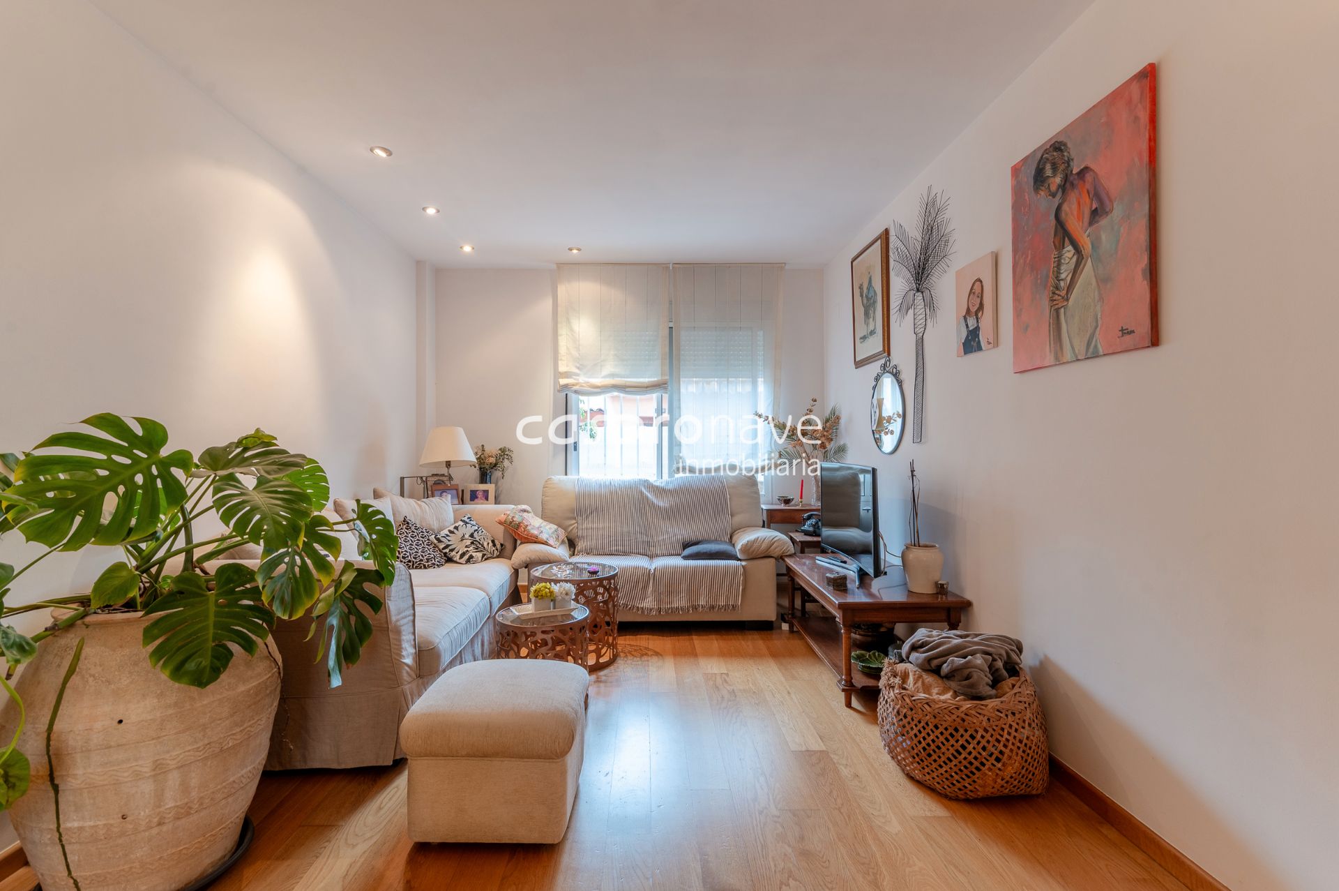 Living room of Single-family semi-detached for sale in Almazora / Almassora  with Air Conditioner, Heating and Parquet flooring